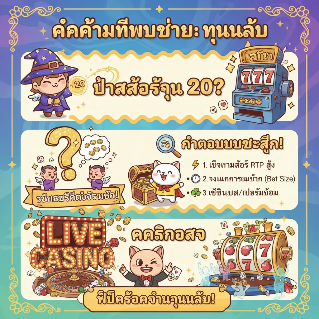 วิธี ปั่นสล็อตทุน 20 - คาสิโนสด