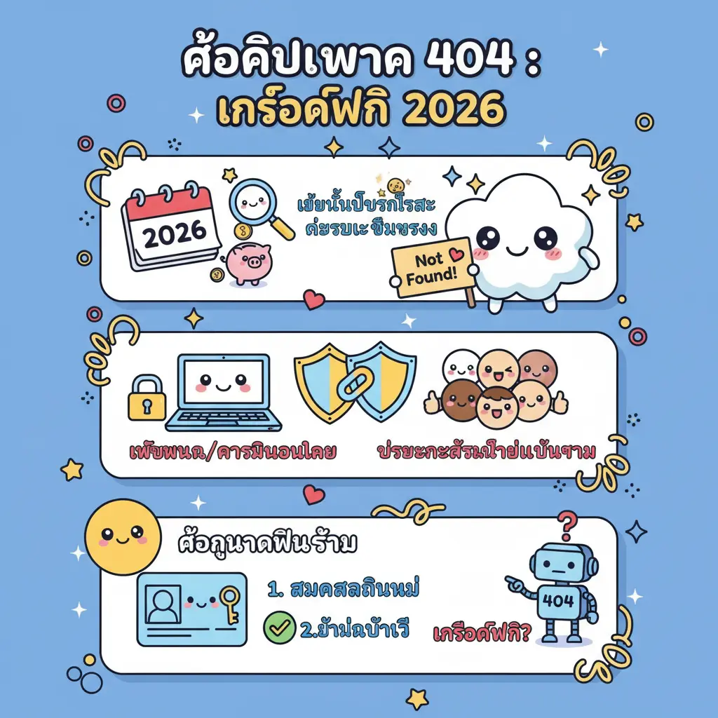 เครดิตฟรี - ข้อผิดพลาด 404