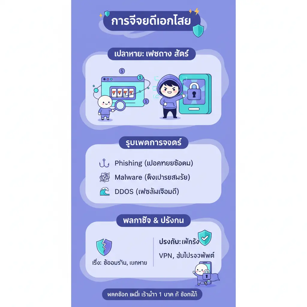 เว็บตรง สล็อต ฝากถอน ไม่มี ขั้นต่ำ 1 บาท ก็ ถอนได้ - การโจมตีออนไลน์