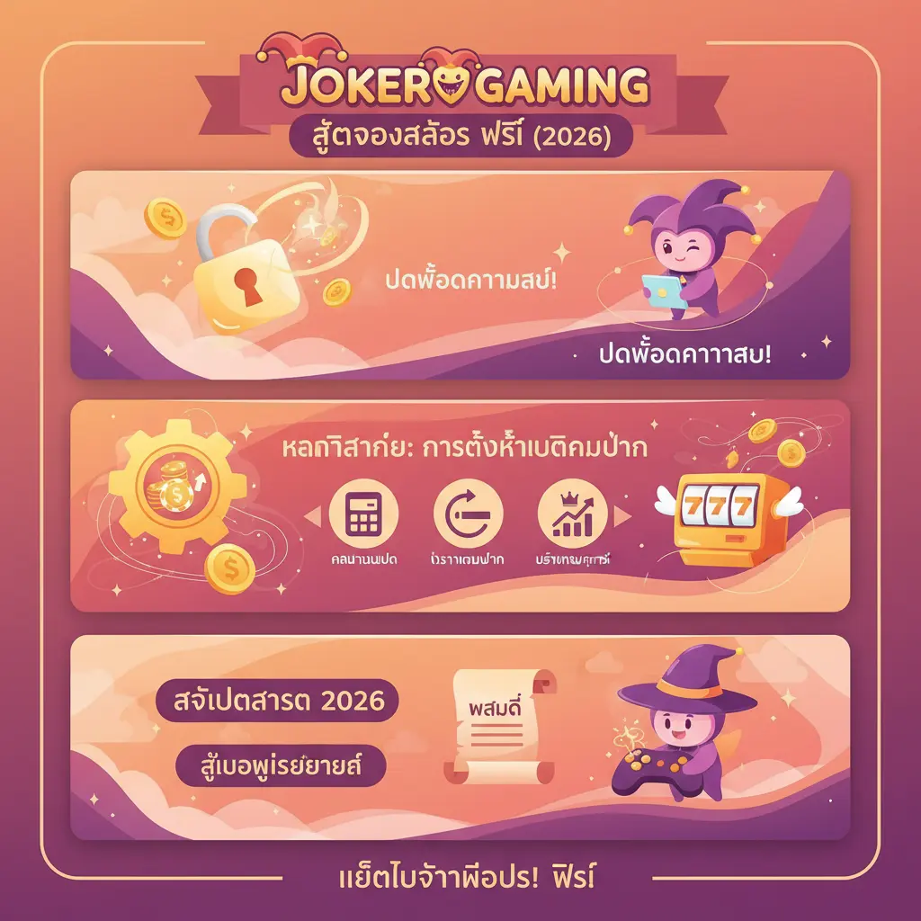 สูตรโกงสล็อต ฟรี - Joker Gaming